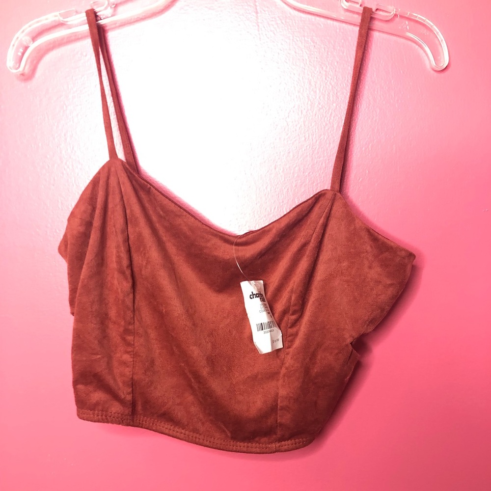 Charlotte Russe velvet crop top
